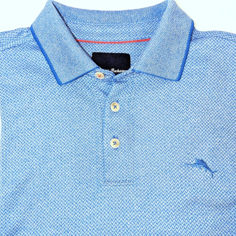 Tommy Bahama Men’s | Short Sleeve Poly Modal Blend Blue Polo | Size Medium